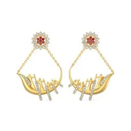 Joyalukkas 22k Yellow Gold Kerala Style Dangler Earrings for Women-picture-44