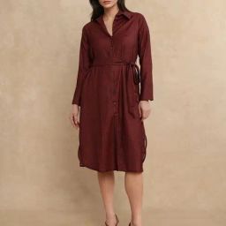 RAREISM Multi Polyester Solid Long Sleeves Dress-picture-20