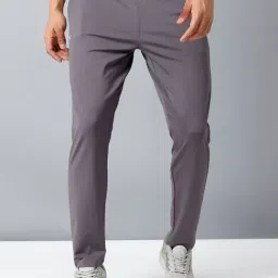 Dida Grey Polyster Regular Fit Solid Trackpant-image-43