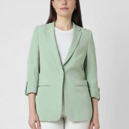 Van Heusen Green Regular Fit Blazer-image-96