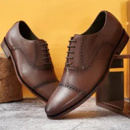 Nico Nerini Men's Brown Brogue Shoes-picture-5