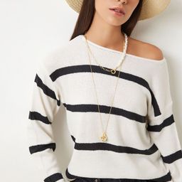 Happiness istanbul Striped Cotton Regular Top-image-60
