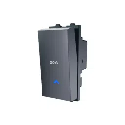 Cona ESTELLA 1 Way Switch With Blue LED Indicator 20 A Black 19016-38
