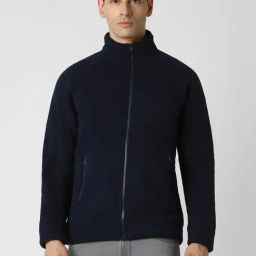 Van Heusen Navy Regular fit Solid Casual Jacket-image-36