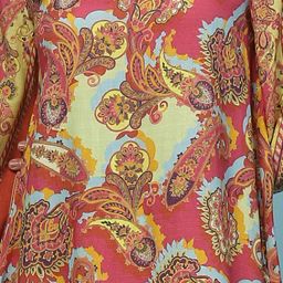 aarke Ritu Kumar Fuchsia & Yellow Printed A Line Dress image 4