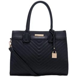 Giordano Black Quilted Medium Satchel-38