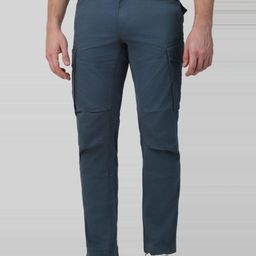 Mufti Men Cotton Mid-Rise Slim Fit Cargos Trousers-picture-13