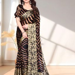 SUPERLAXMI Striped Pure Chiffon Saree-picture-8