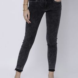 Tokyo Talkies Women Charcoal Super Skinny Fit Mid-Rise Clean Look Stretchable Jeans-image-71