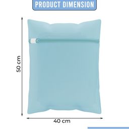 Kuber Industries Blue 12 Pieces Reusable Rectangular Durable Laundry Bags With Zipper image 2
