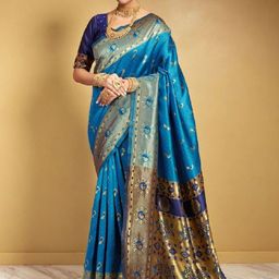 Suha Women Ethnic Motifs Printed Art Silk Saree-picture-12