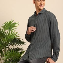 Mast & Harbour Men Textured Pure Cotton Casual Shirt-picture-13