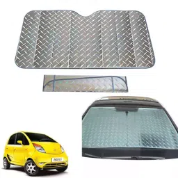 Auto Pearl F164 Dashboard Sun Shade Cover with Suction Cup for Maruti Suzuki Nano (Grey)-23