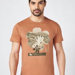 Urban Ranger by pantaloons Men Graphic Printed Round Neck Cotton Slim Fit T-Shirt-image-6