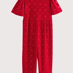 NEXT Girls Heart-Shaped Embossed Velour Basic Jumpsuit-picture-42
