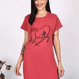 VANYA Typography Printed Short Sleeves Cotton Lounge T-shirts-image-58