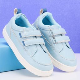 Babyoye Solid Casual Shoes with Velcro Closure - Sky Blue-image-84