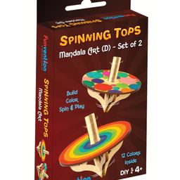 Funvention DIY Spinning Tops Mandala Art D Set of 2 - Multicolour-2