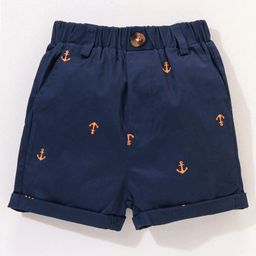 Kookie Kids Shorts Anchor Print - Navy Blue-image-102