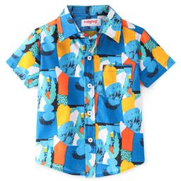 Babyhug 100% Cotton Woven Half Sleeves Shirt Abstract Print - Multicolour-image-54