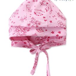Babyoye Eco Conscious 100% Cotton with Eco Jiva Finish Caps Solid Dyed Floral Print - Pink-picture-18