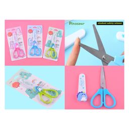 YAMAMA Cute Dinosaur Cartoon Children's Safety Scissors Stainless Steel Blades For DIY Crafts Art And Activities Portable Convenient Scissors For School Projects For Kids And Adults - Color May Vary-19