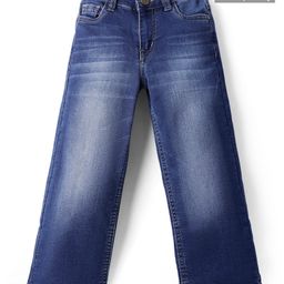 Pine Kids Full Length Washed Denim Jeans - Blue-image-102
