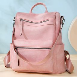 SYGA Women's Fashionable Backpack, Dual-purpose Anti-theft Bag(Pink)-picture-46