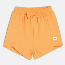 MINI KLUB Cotton Knit Bow Applique Detailed Shorts - Orange-picture-47