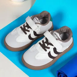 TRUFFLE COLLECTION Colour Blocked WIth Lace Up & Velcro Closure Shoes - Brown-picture-6