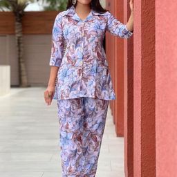 FILIB LONDON Printed Pure Cotton Shirt With Trousers Co-Ords-picture-14
