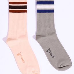 Thela Gaadi Unisex Pack Of 2 Calf Length Stripes Socks-image-79