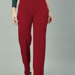 Dream Beauty Fashion Women Straight Fit High-Rise Pleated Regular Trousers-image-20