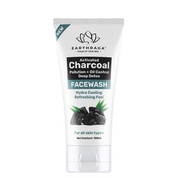 Earthraga Activated Charcoal Pollution & Oil Control Deep Detox Face Wash - 100ml image 1