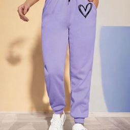 TABADTOD Women Printed Relaxed Loose Fit Joggers Trousers-picture-39