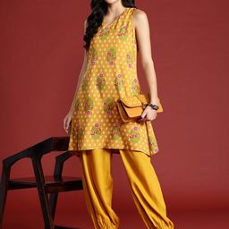 Anouk Floral Printed Kurta with Salwar-picture-14