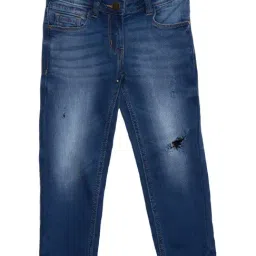 Blue Giraffe Kids Blue Distressed Jeans-image-36