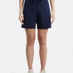 Jockey Space Blue Mid Rise Sports Shorts-picture-37