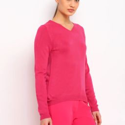 Cover Story Fuchsia Regular Fit Pullover image 3