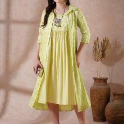 Globus Green Polyester Print Shrug-picture-6