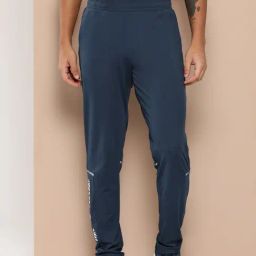 ALCIS Navy Slim Fit Printed Drytech Running Trackpants-image-72