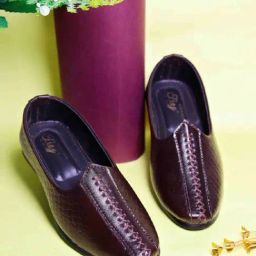 Tiny Bugs Boys Brown Party Wear Slip Ons-image-14