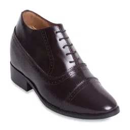Celby Men's Height Increasing Dark Brown Oxford Boots-image-58