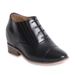 Celby Men's Height Increasing Black Oxford Boots-image-72