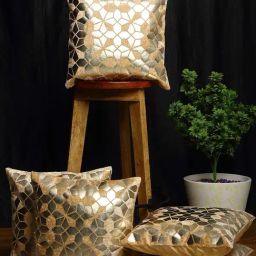 HOSTA HOMES Gold Velvet Cushion Covers - Set of 5-image-17