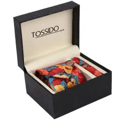 Tossido Multi Printed Necktie and Pocket Square Set For Men-5