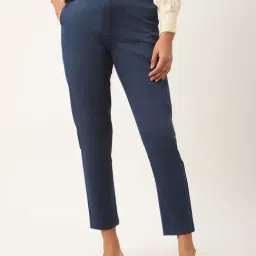 Rooted Blue Cotton Trousers-picture-16