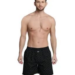 VH Innerwear Black Regular Fit Printed Boxers-image-58