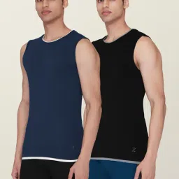 XYXX Black & Navy High Moisture Absorbing Gym Vests (Pack of 2)-image-72