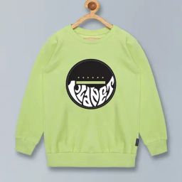 Kiddopanti Kids Green Printed Full Sleeves Sweatshirt-image-90